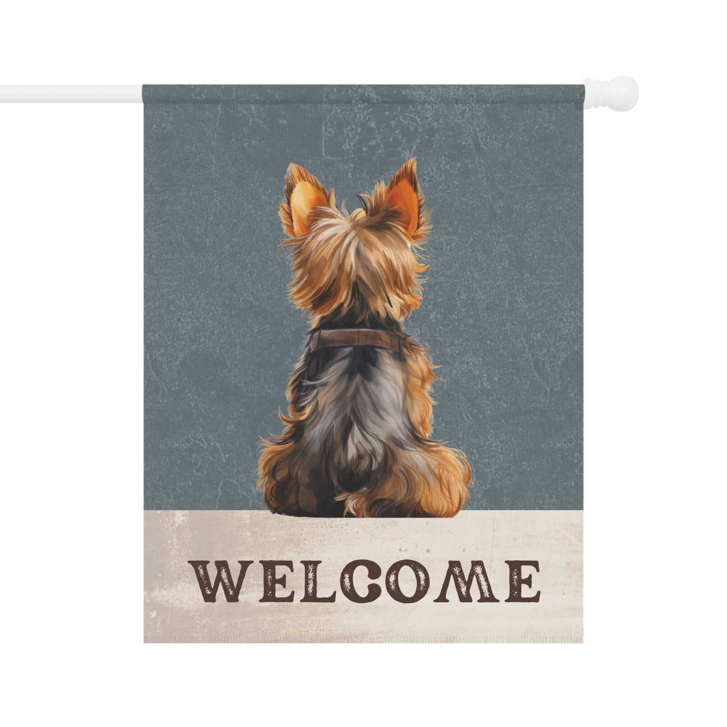 Yorkshire Terrier Welcome 2-Sided Garden & House Flag/Banner