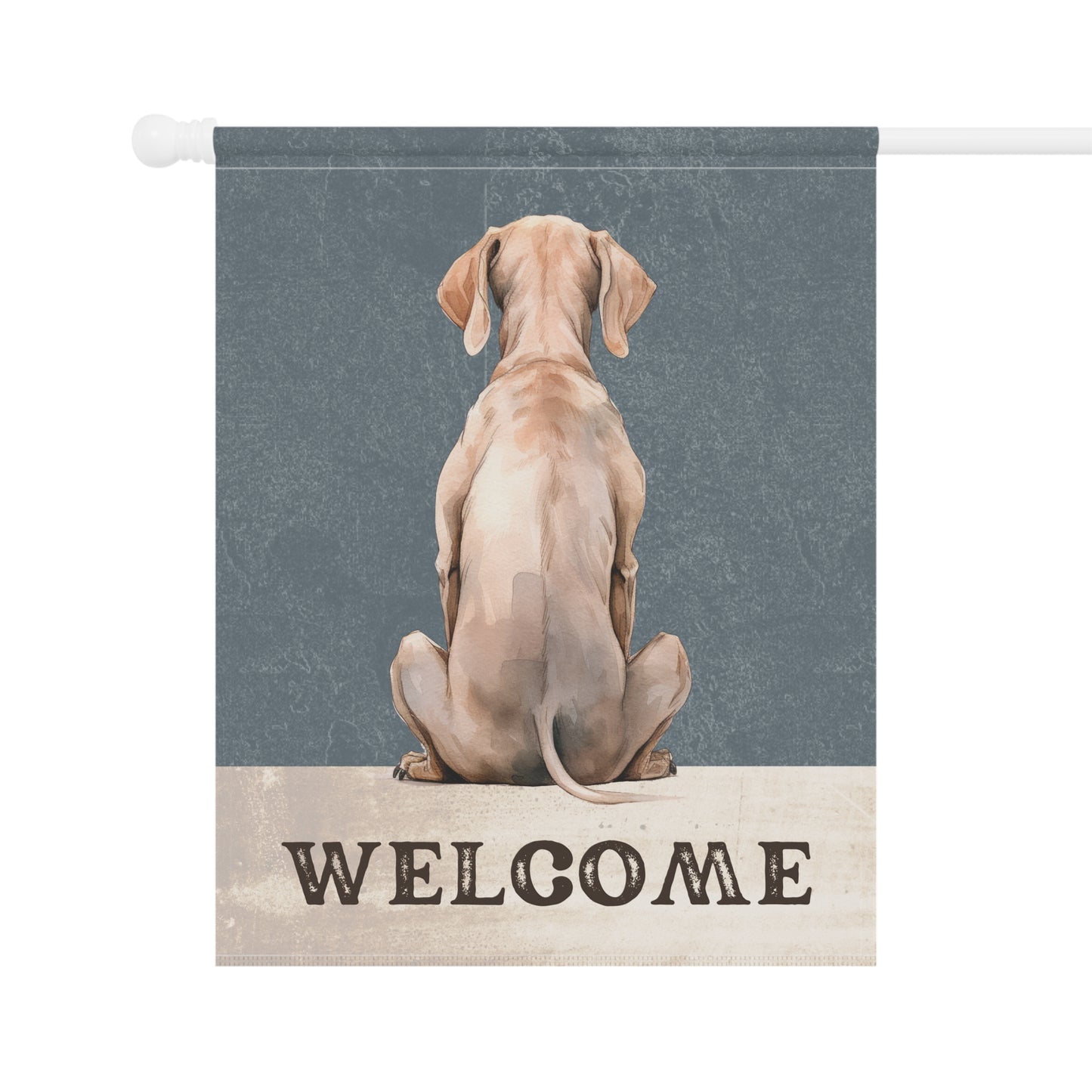 Weimaraner Welcome 2-Sided Garden & House Flag/Banner