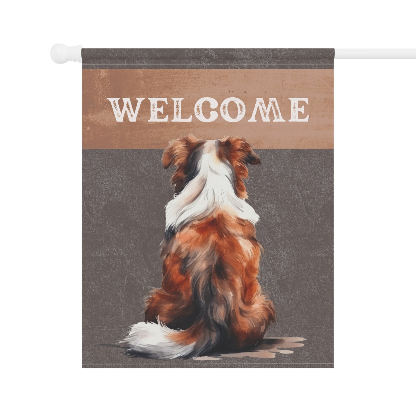 Australian Shepherd Welcome 2-Sided Garden & House Flag/Banner