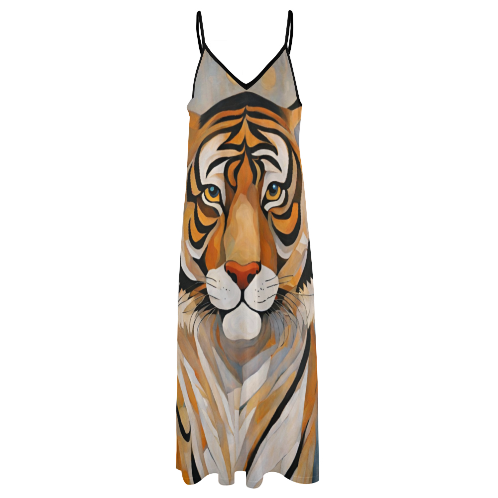 The Tiger Women's Summer Fashion Maxi Slip Dress