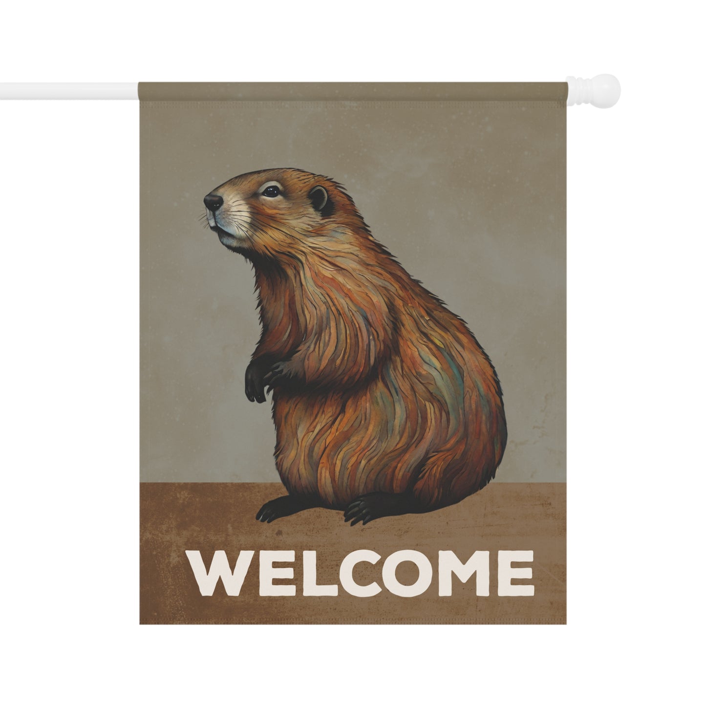 Marmot Welcome 2-Sided Garden & House Flag/Banner