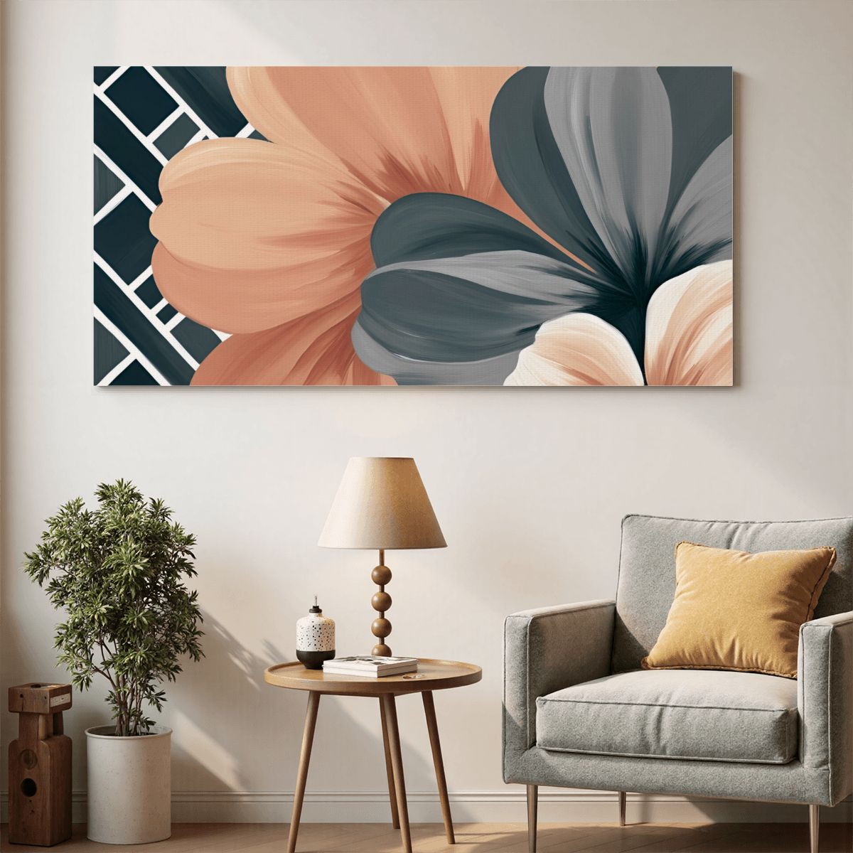 60" x 30" Printed Canvas Fabric Wall Art - No Frame (Made in USA)