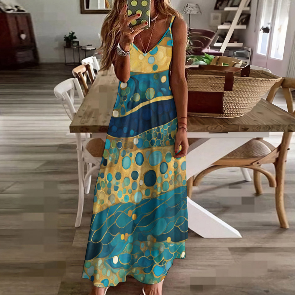 Ocean Women's Summer Fashion Maxi Slip Dress
