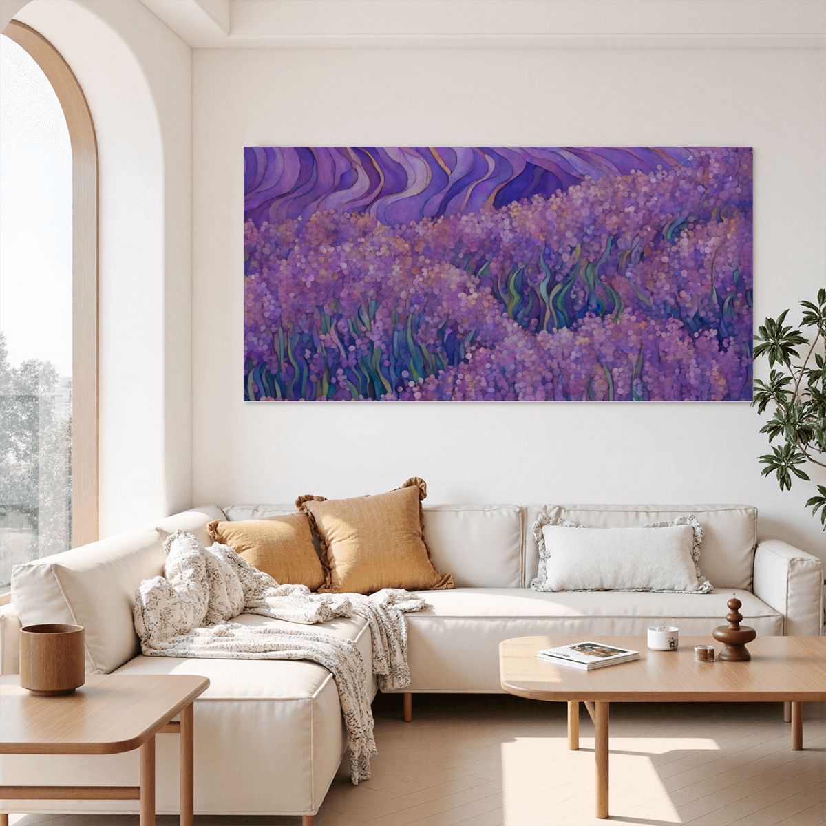 60" x 30" Printed Canvas Fabric Wall Art - No Frame (Made in USA)