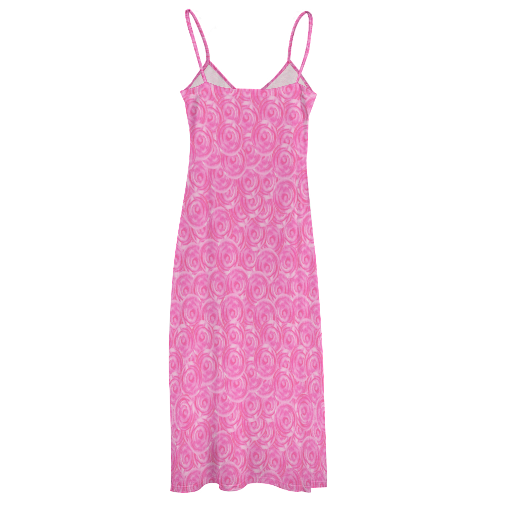 Pink Swirl Women's Summer Fashion Slip Dress