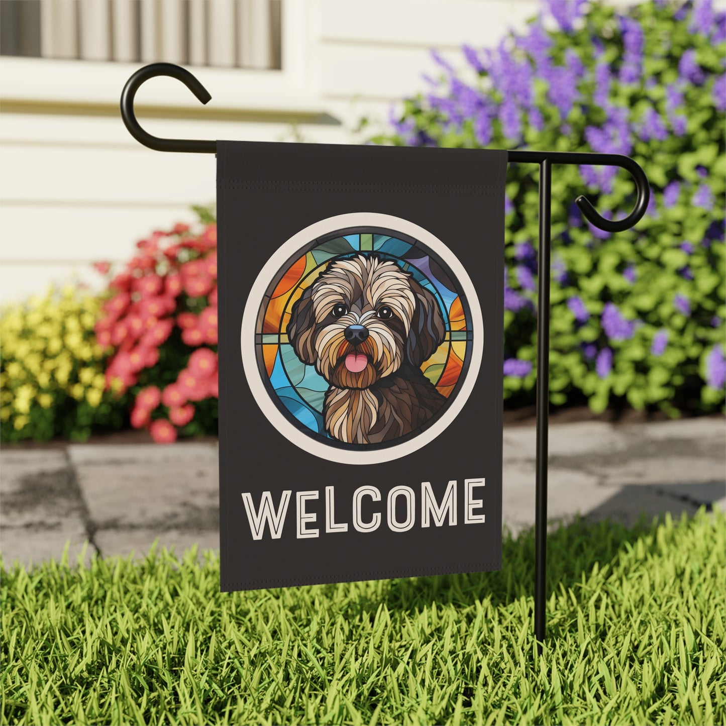 Havanese Welcome 2-Sided Garden & House Flag/Banner