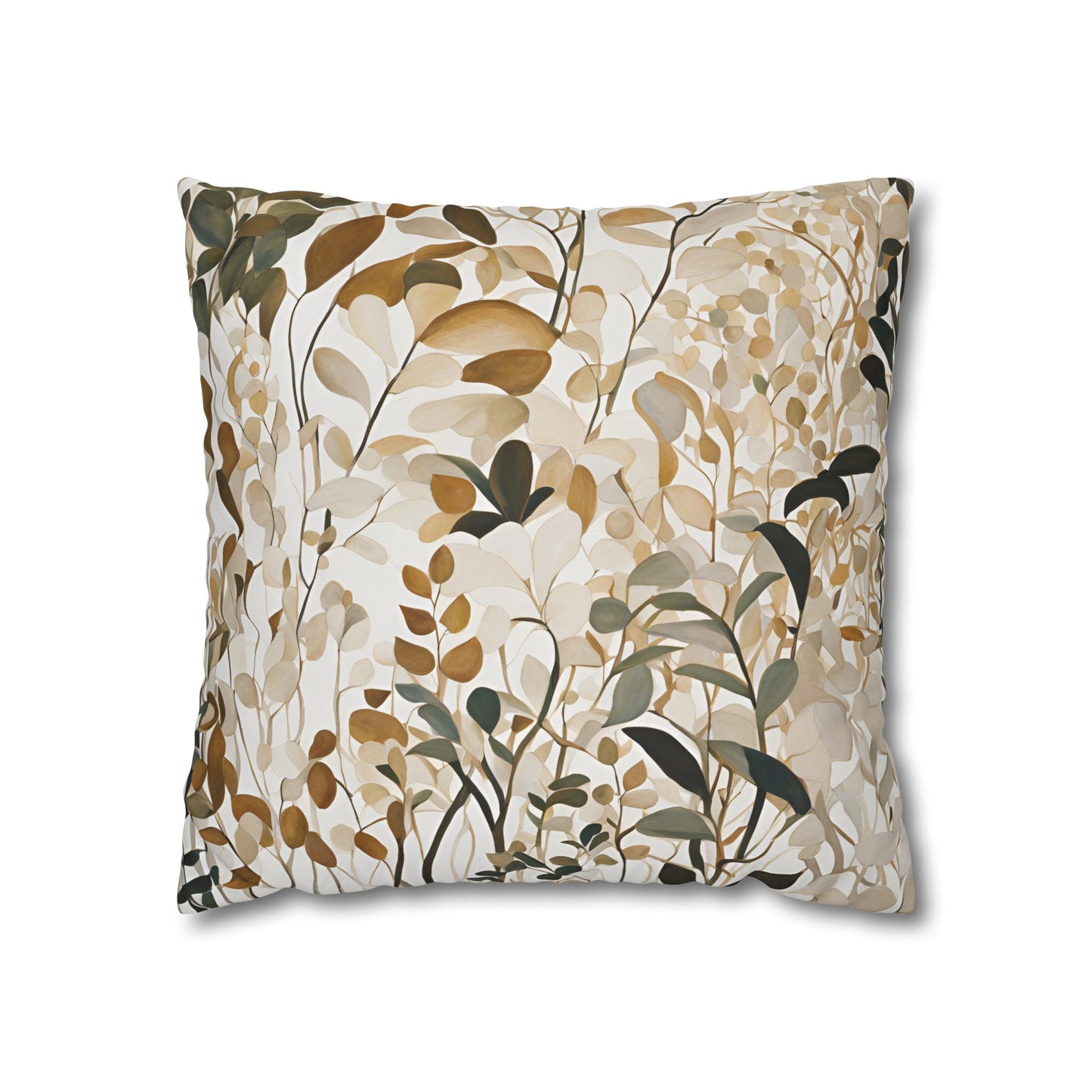 Butterfiled Floral Square Poly Canvas Pillowcase