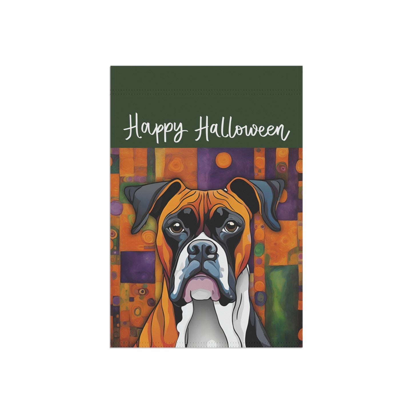 Boxer Happy Halloween 2-Sided Garden & House Flag/Banner