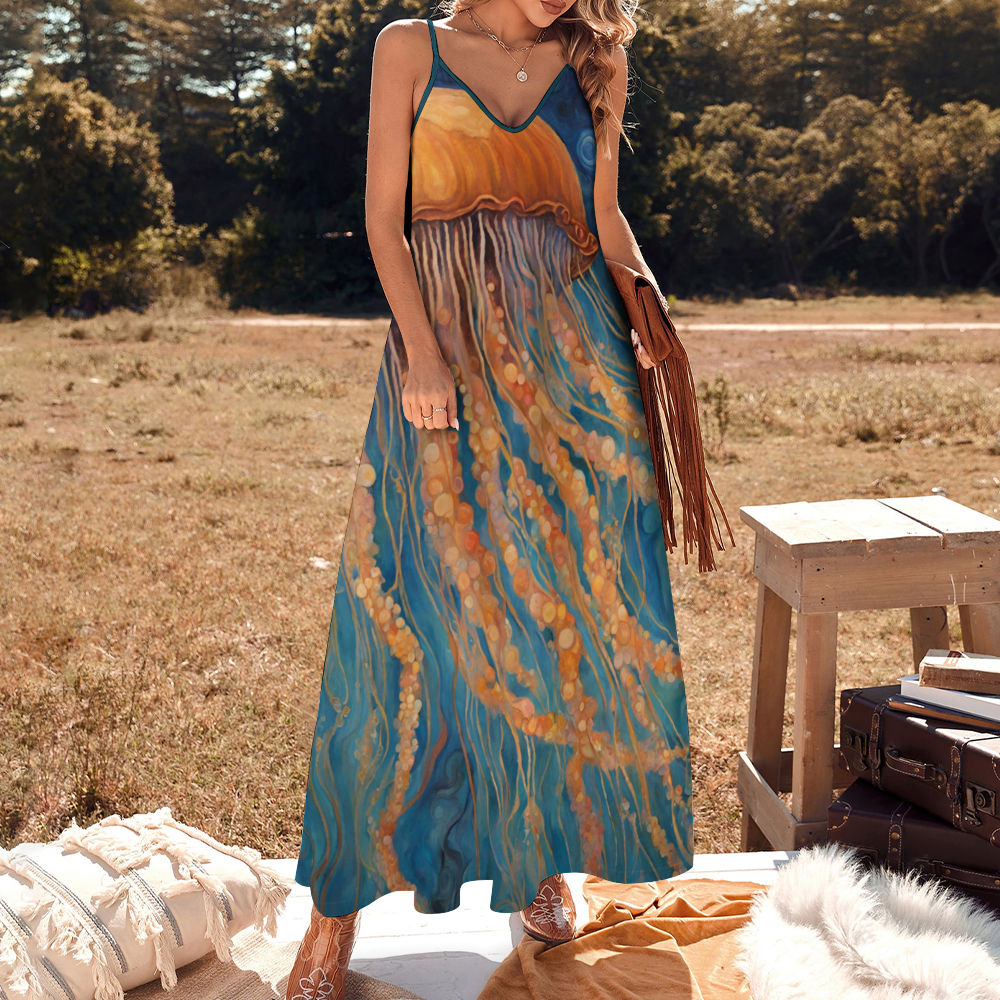 Man of War Women's Summer Fashion Maxi Slip Dress