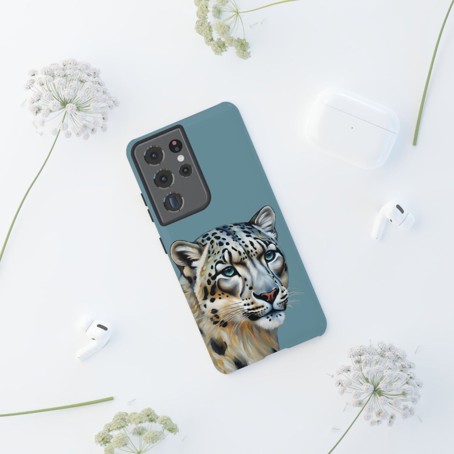 Snow Leopard iPhone Samsung Galaxy Google Pixel Tough Cases