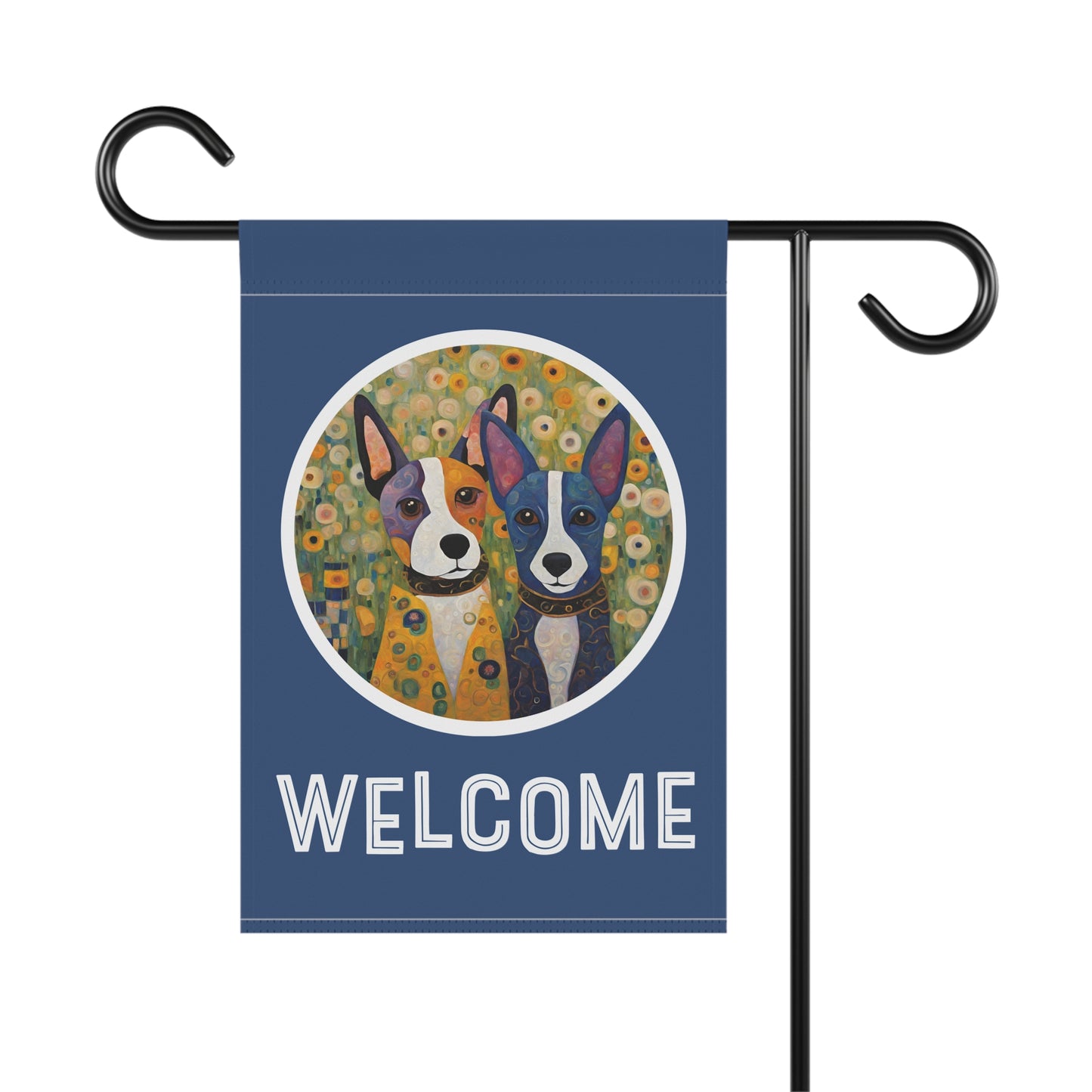 Booter & Hallie Welcome 2-Sided Garden & House Flag/Banner