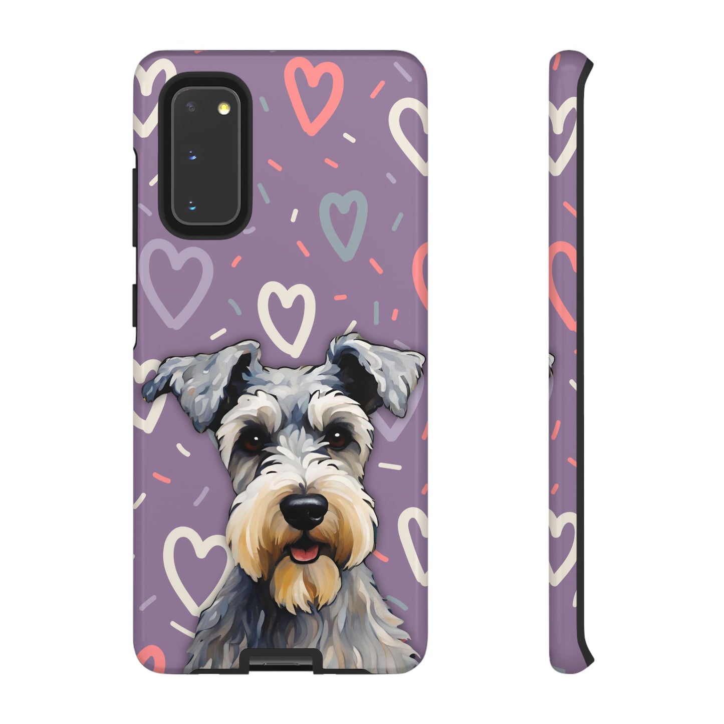 Miniature Schnauzer Love iPhone Samsung Galaxy Google Pixel Glossy Tough Case