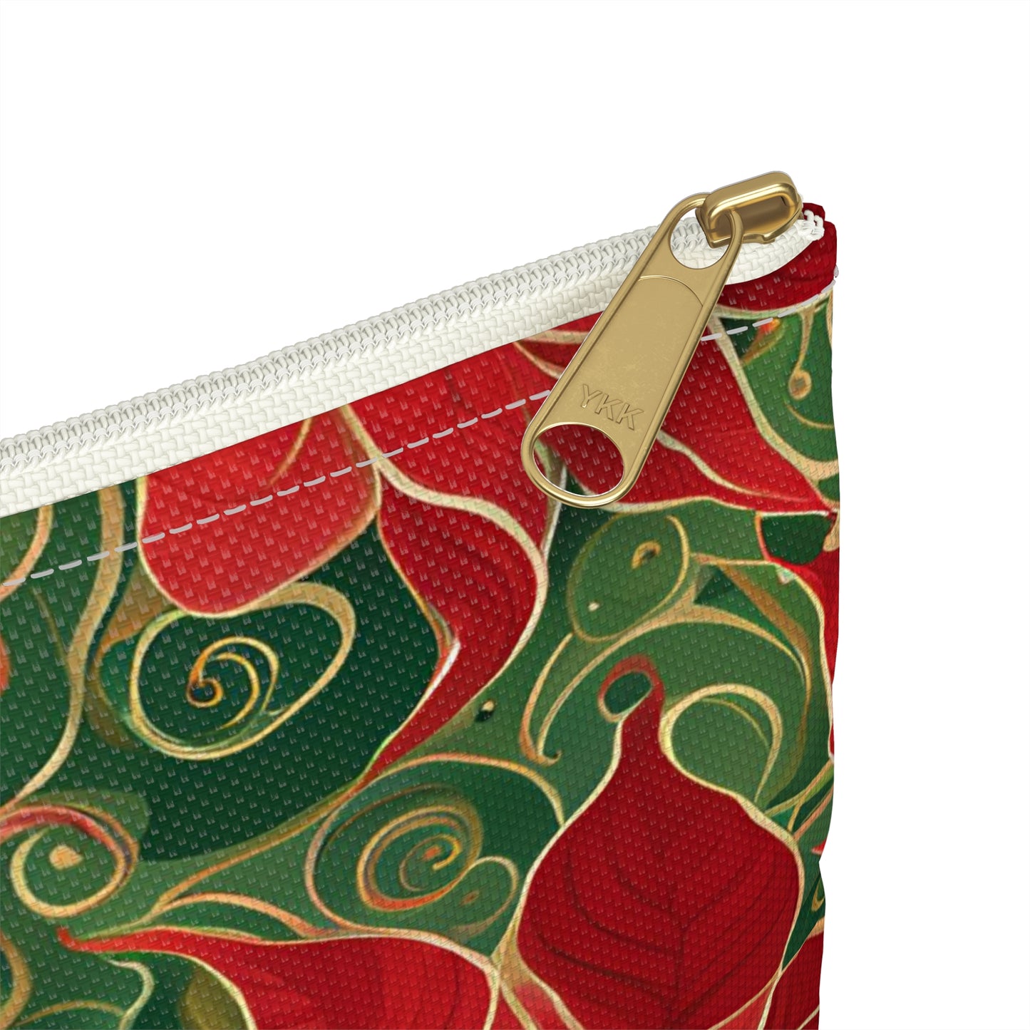 Poinsettia Swirl Accessory Pouch