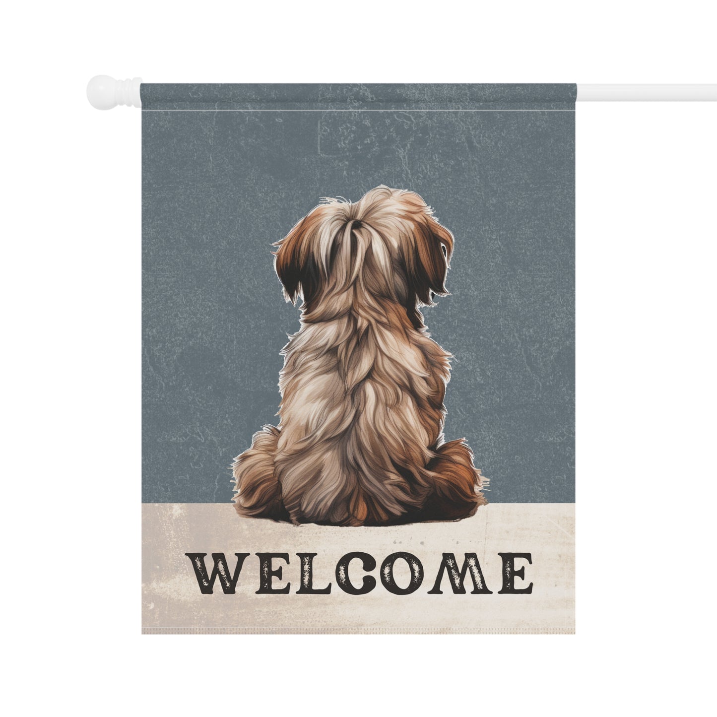 Shih Tzu Welcome 2-Sided Garden & House Flag/Banner