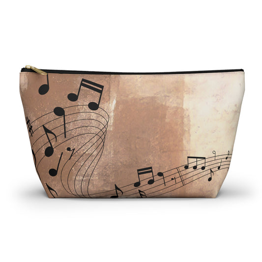 Music Notes Scuff Accessory Pouch w T-bottom