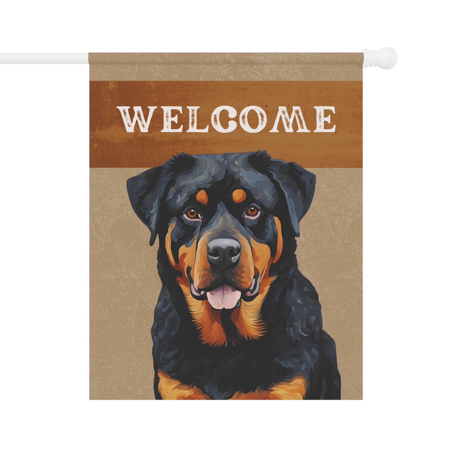 Rottweiler Welcome 2-Sided Garden & House Flag/Banner