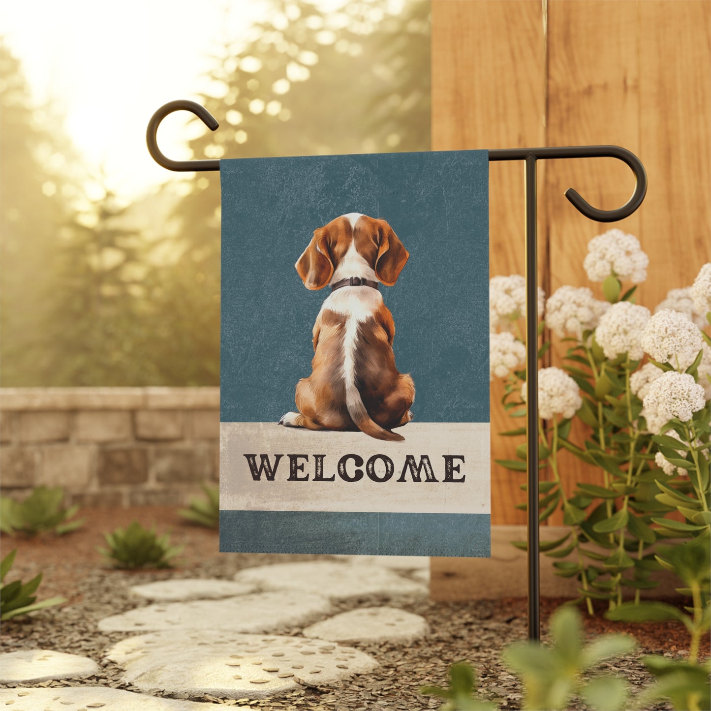 Beagle Welcome 2-Sided Garden & House Flag/Banner