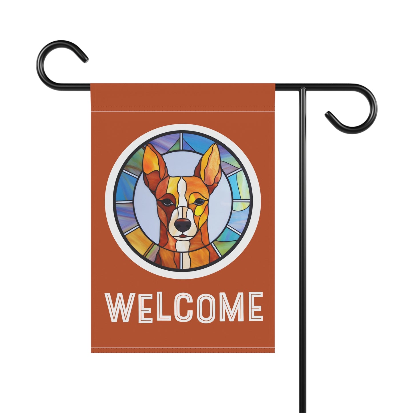 Basenji Welcome 2-Sided Garden & House Flag/Banner