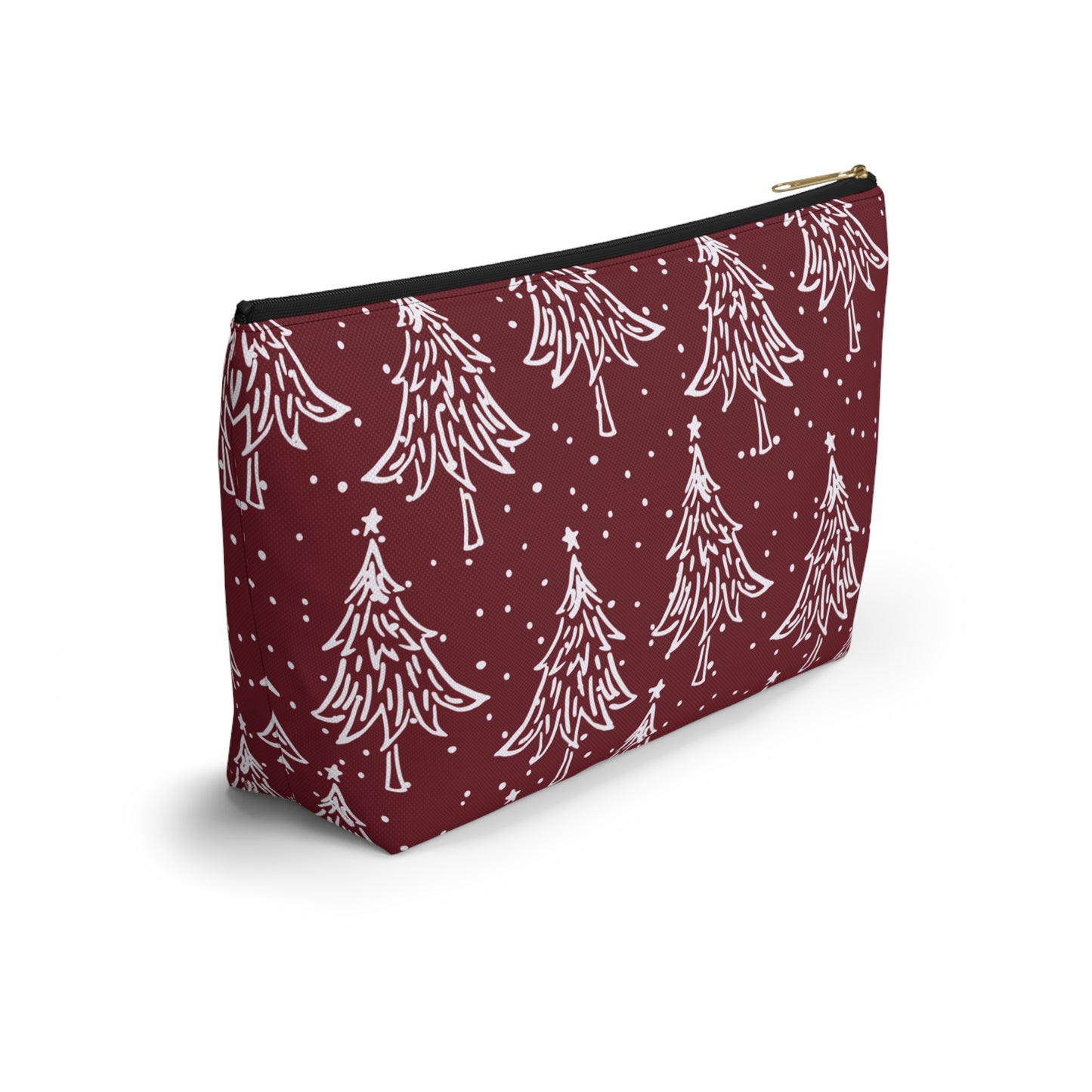 Christmas Trees for All Red Accessory Pouch w T-bottom