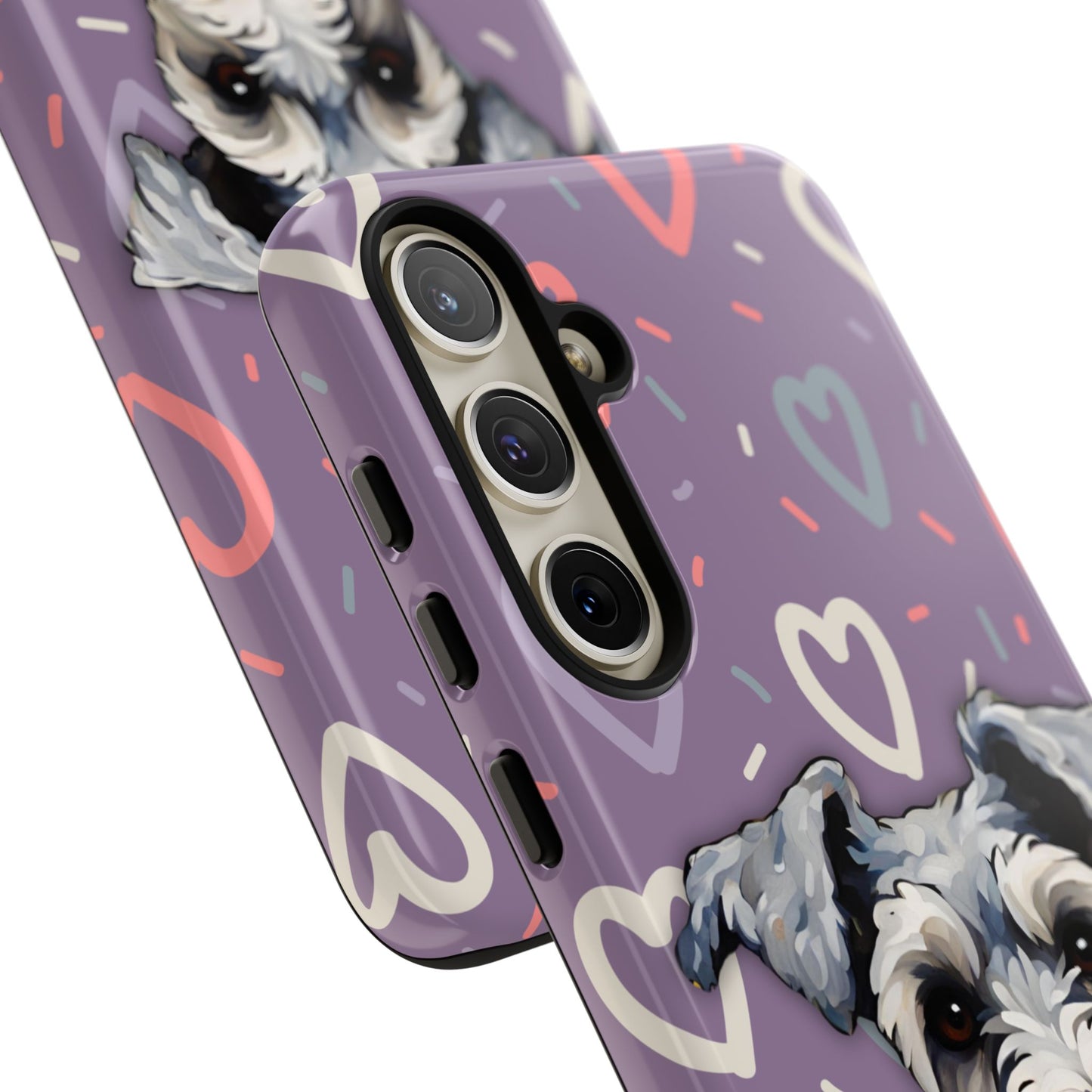 Miniature Schnauzer Love iPhone Samsung Galaxy Google Pixel Glossy Tough Case