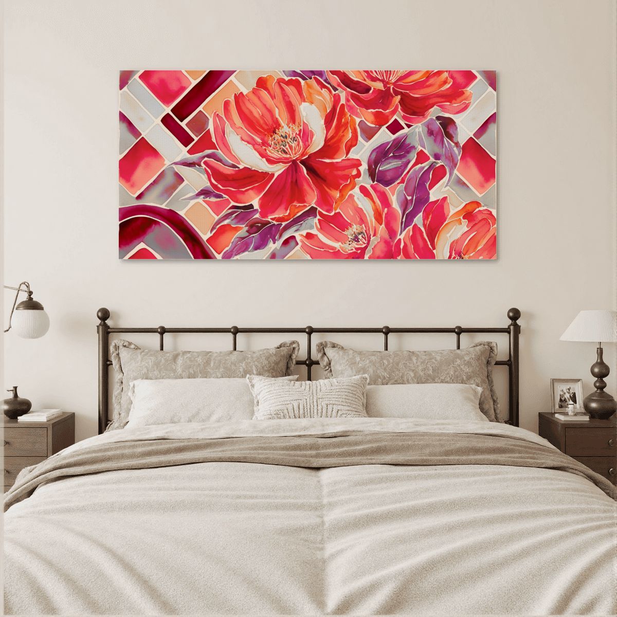 60" x 30" Printed Canvas Fabric Wall Art - No Frame (Made in USA)