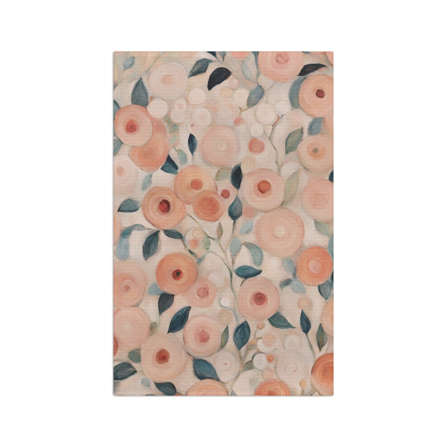 Faded Citrus Floral Microfiber Tea Towel