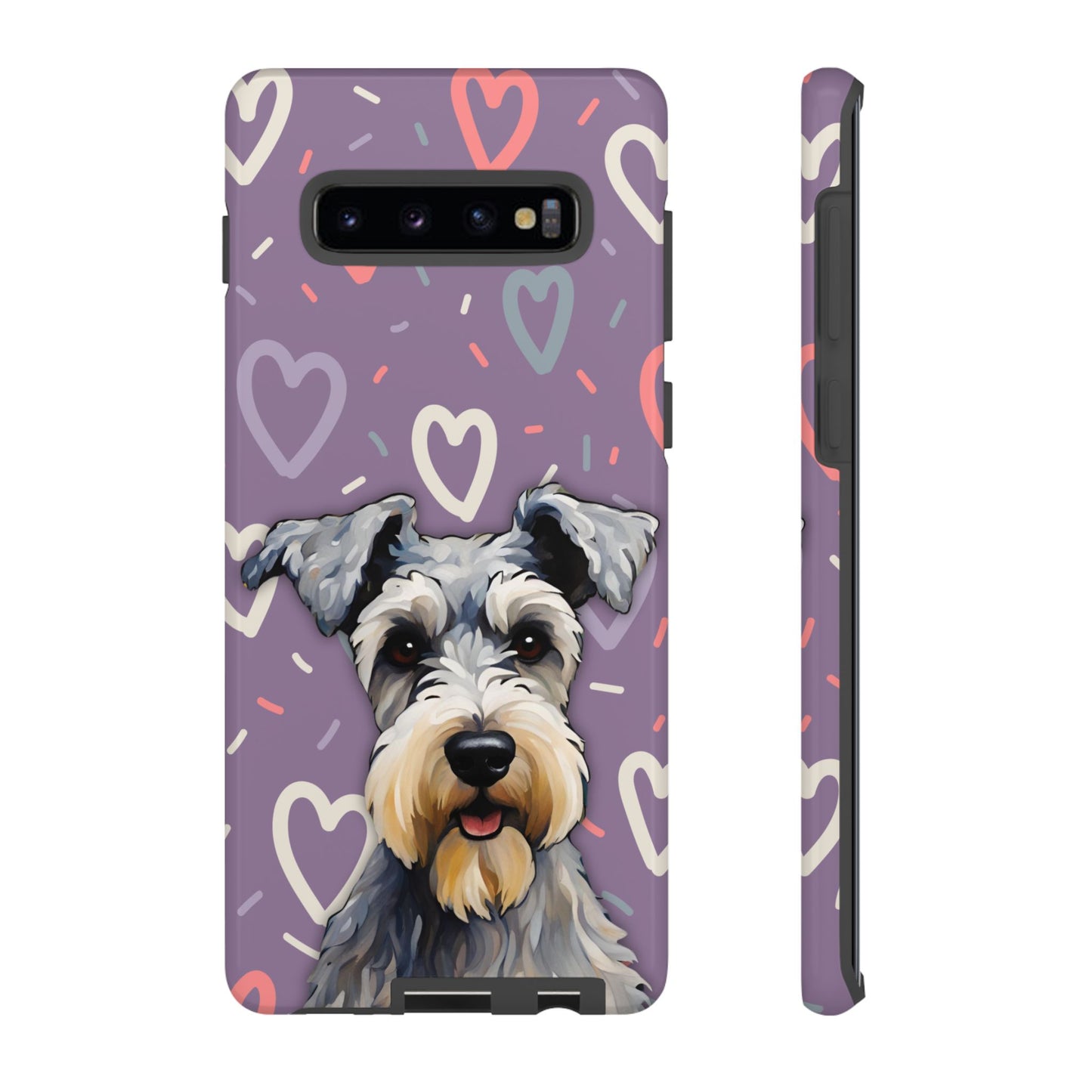 Miniature Schnauzer Love iPhone Samsung Galaxy Google Pixel Glossy Tough Case