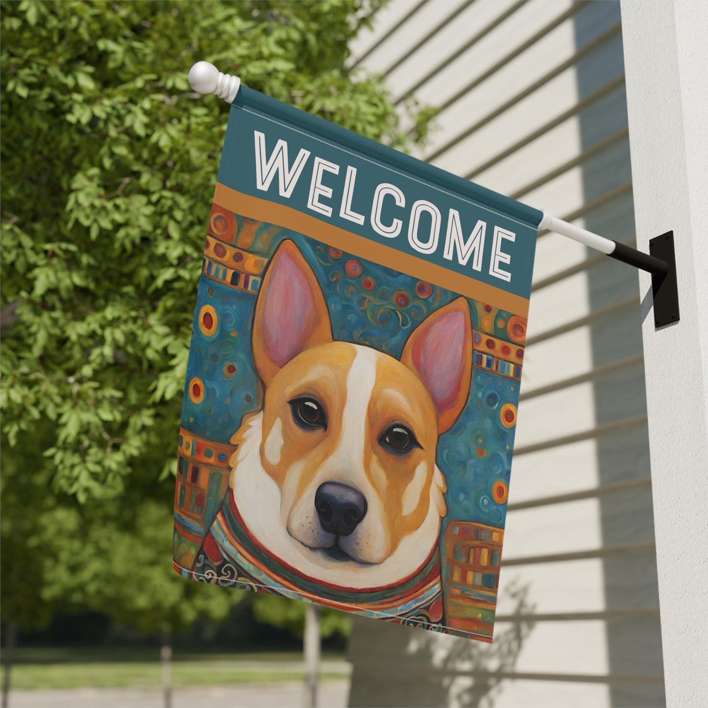 Carlos Welcome 2-Sided Garden & House Flag/Banner