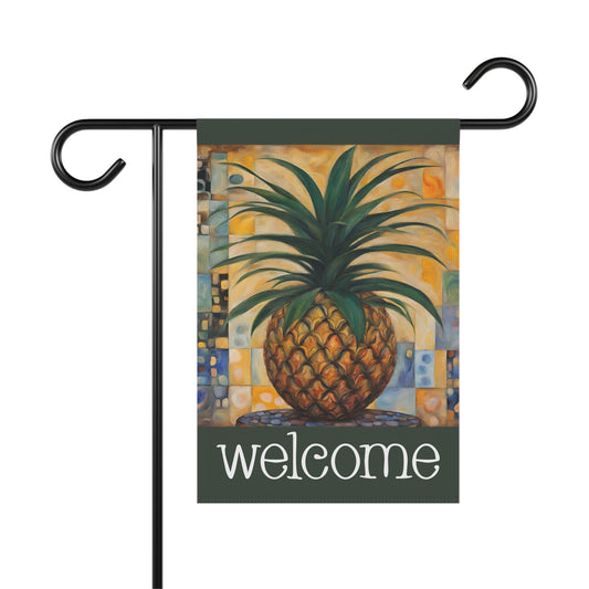 Pineapple Welcome 2-Sided Garden & House Flag/Banner