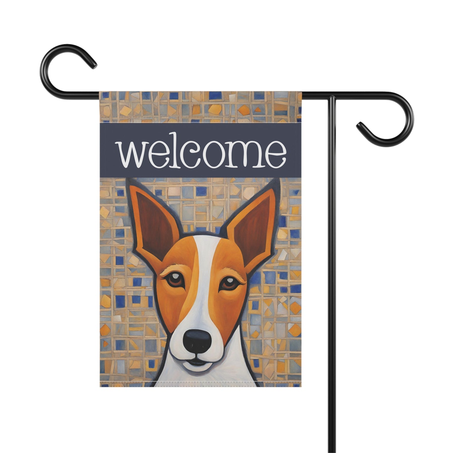 Derby the Dog Welcome 2-Sided Garden & House Flag/Banner