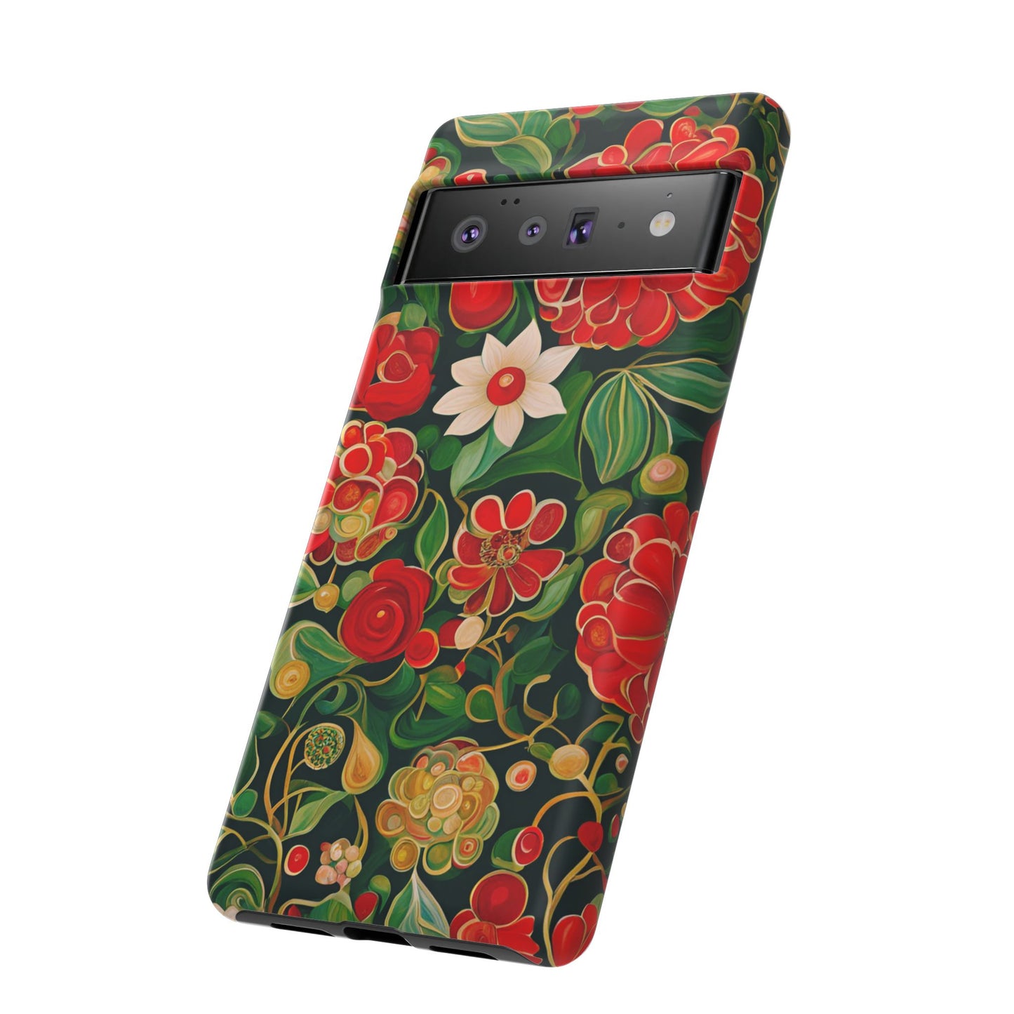 December Flowers iPhone Samsung Galaxy Google Pixel Tough Cases