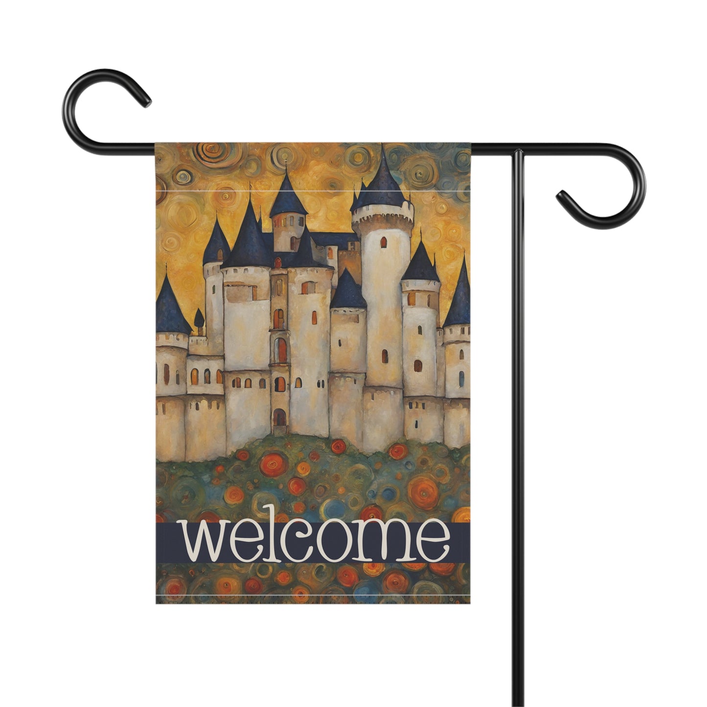 Castle on the Hill Welcome 2-Sided Garden & House Flag/Banner