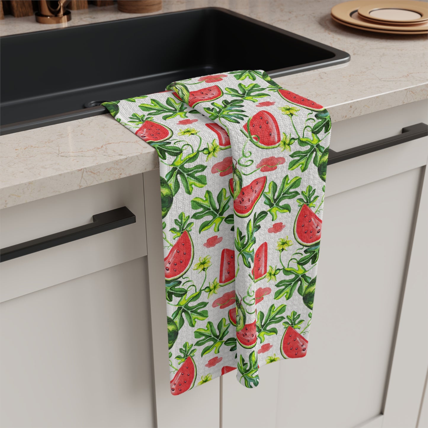 Watermelon Patch Microfiber Tea Towel