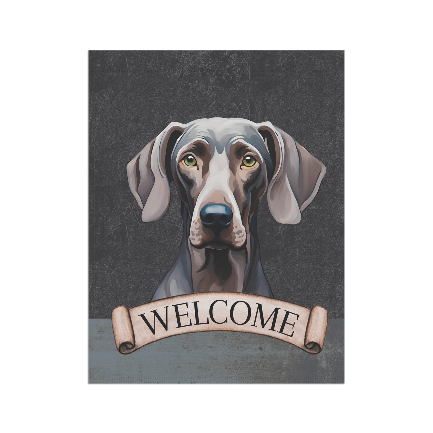 Weimaraner Welcome 2-Sided Garden & House Flag/Banner