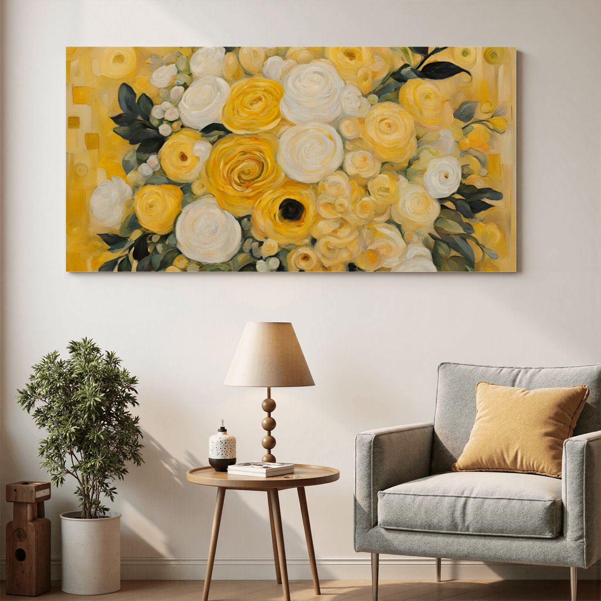 60" x 30" Printed Canvas Fabric Wall Art - No Frame (Made in USA)