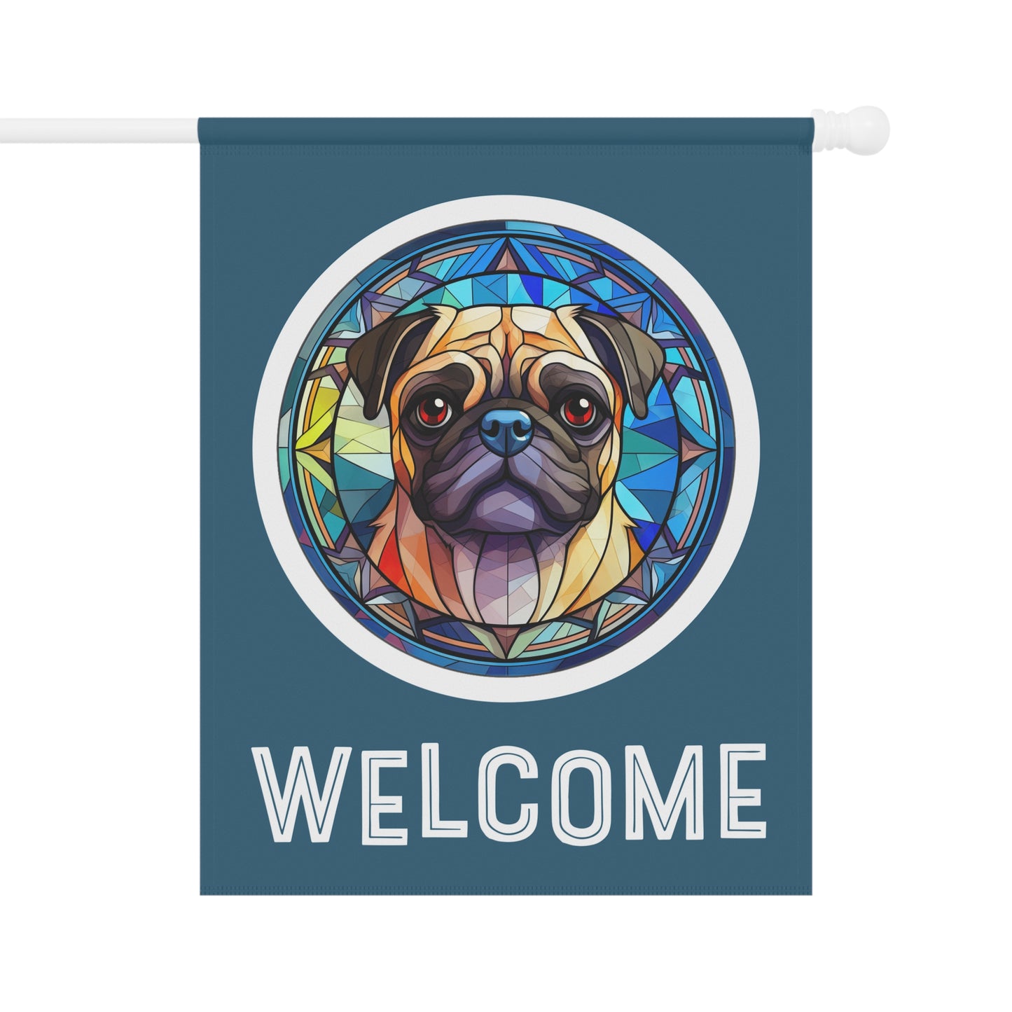 Pug Welcome 2-Sided Garden & House Flag/Banner