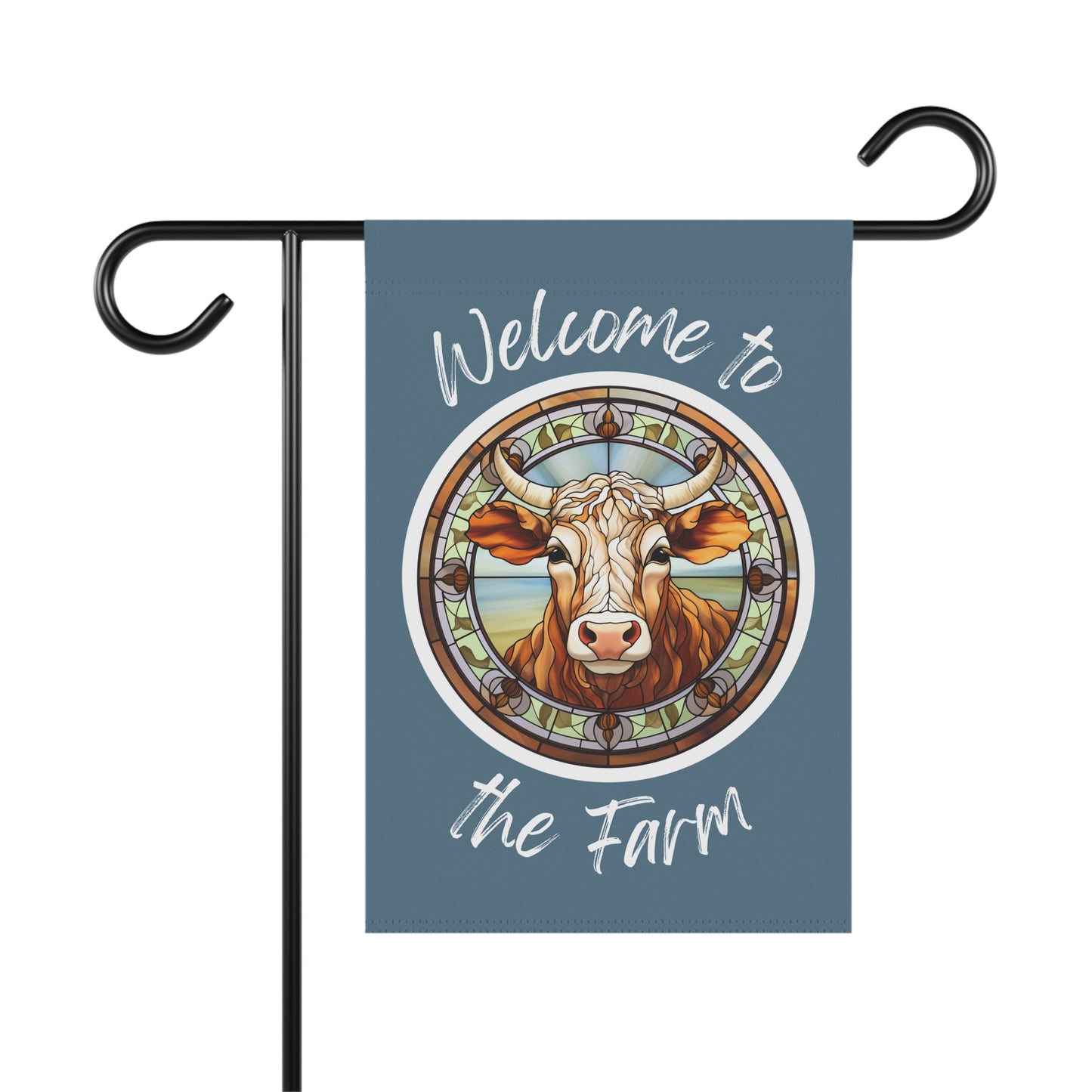 Welcome to the Farm Cow 2-Sided Garden & House Flag/Banner