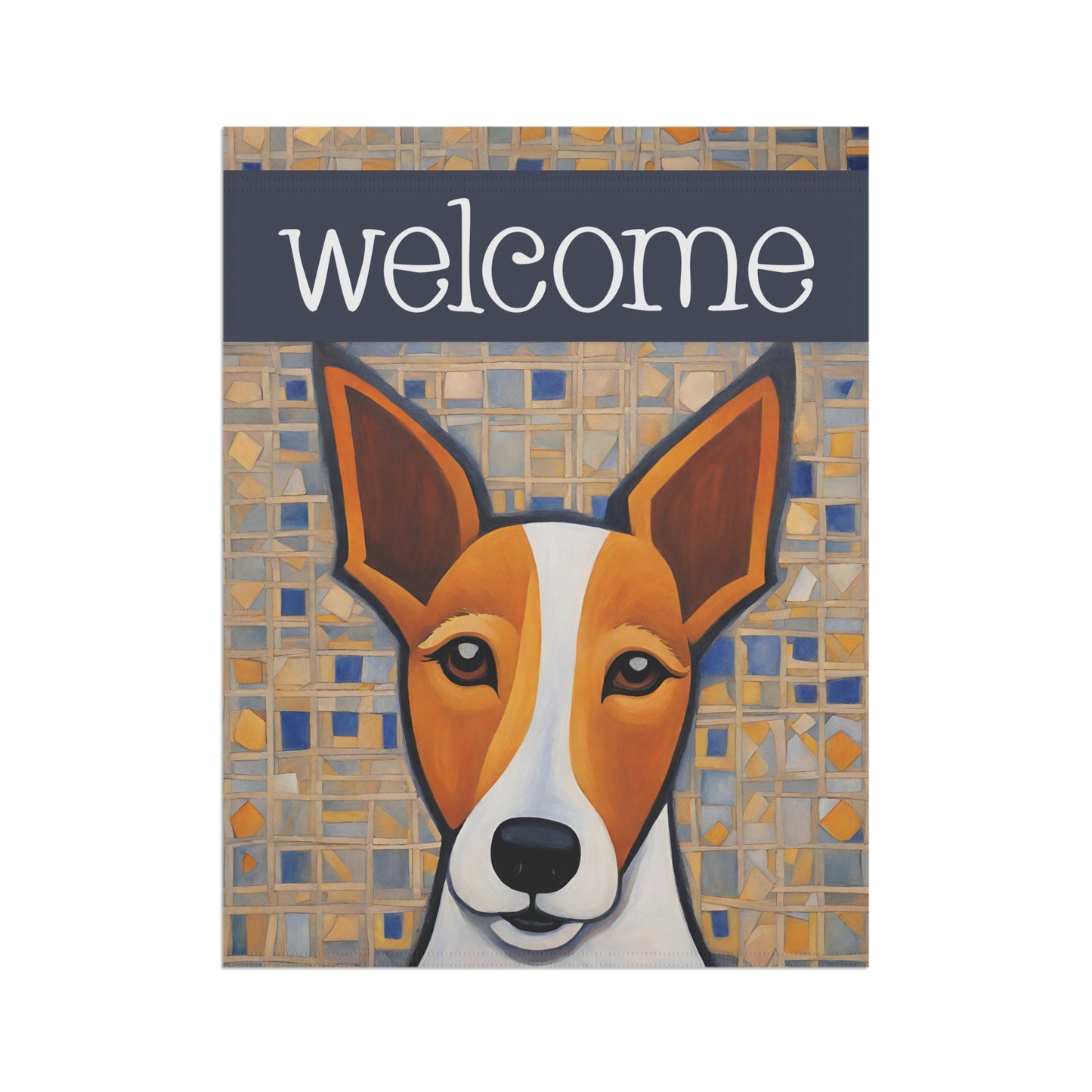 Derby the Dog Welcome 2-Sided Garden & House Flag/Banner
