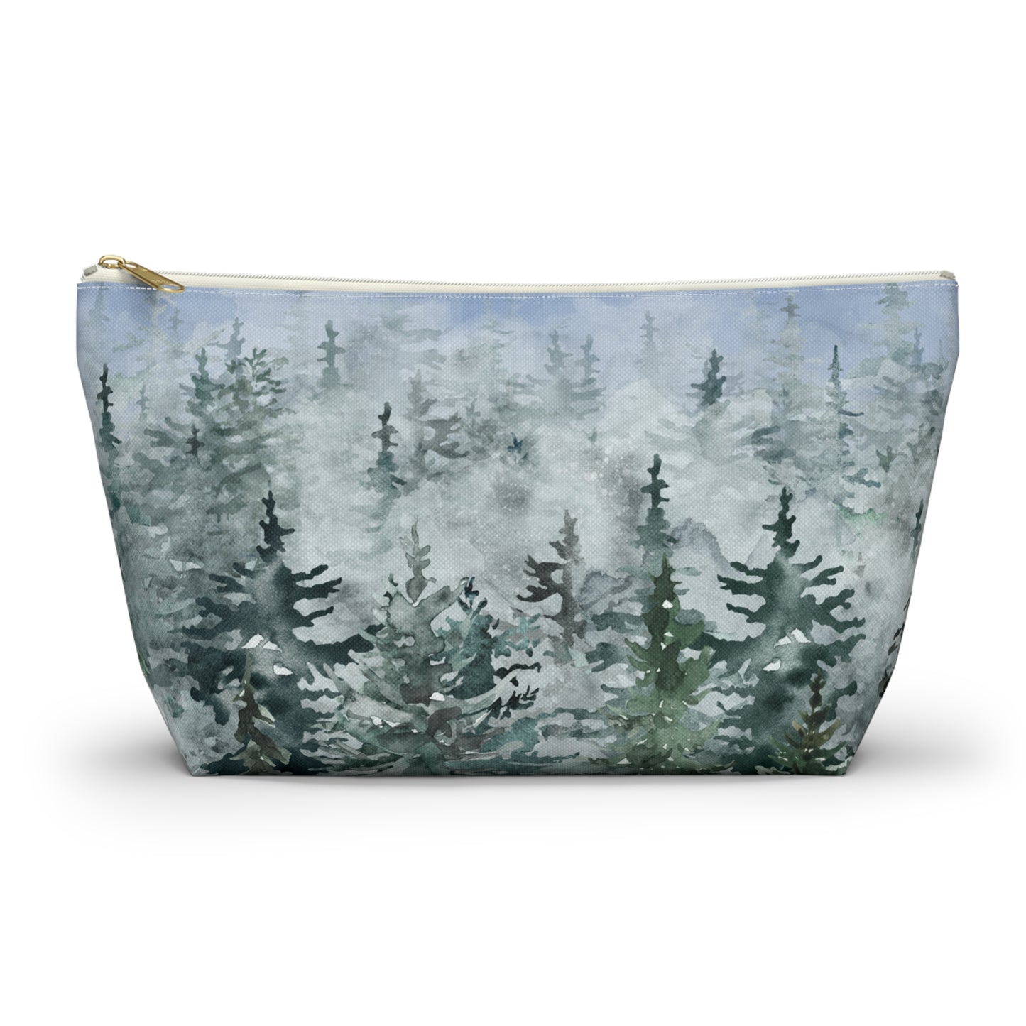 Evergreens in Winter Accessory Pouch w T-bottom