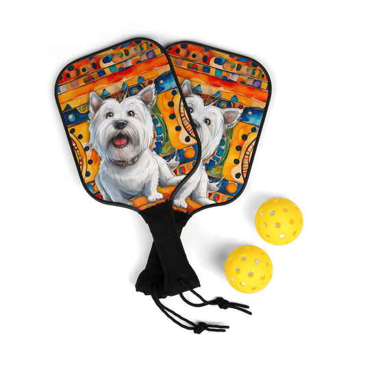 Playful Westie Pickleball Kit