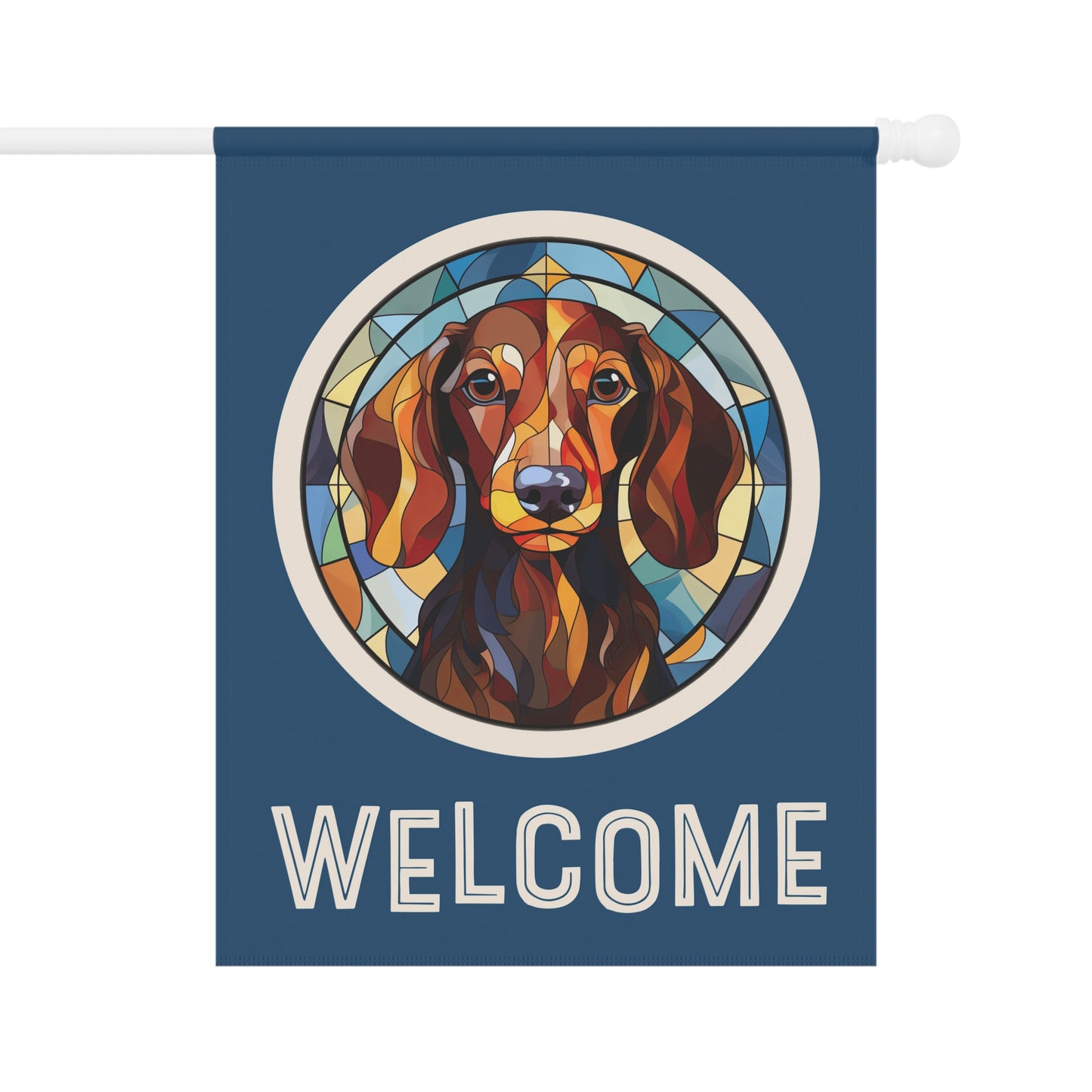 Dachshund Welcome 2-Sided Garden & House Flag/Banner