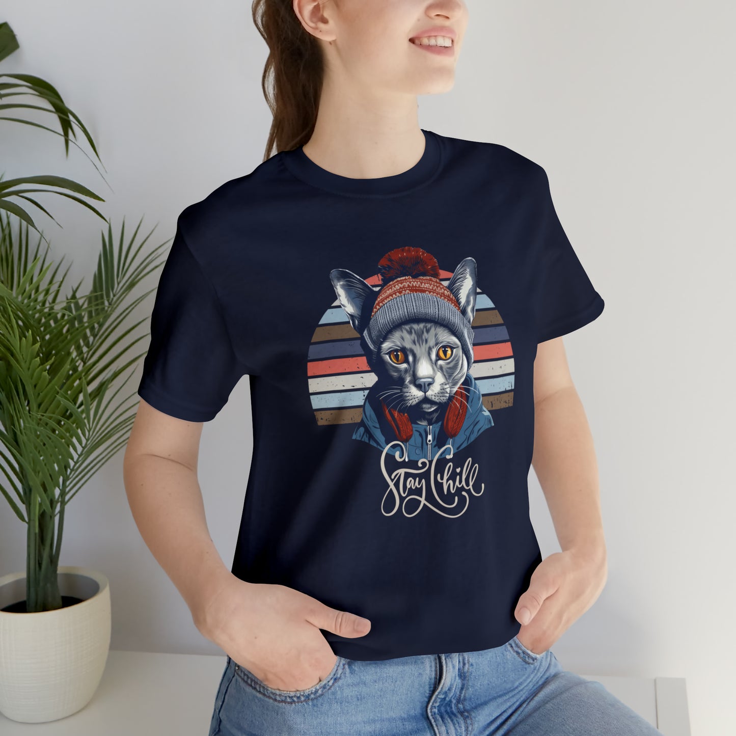 Stay Chill Russian Blue Unisex Jersey Short Sleeve Tee