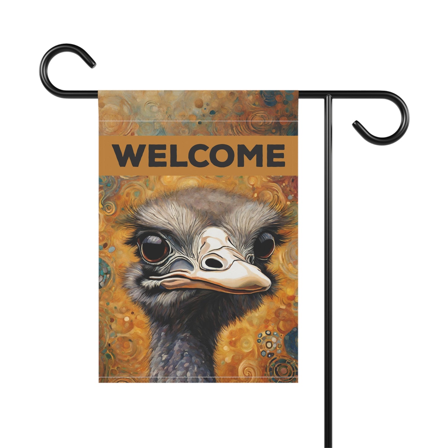 Ostrich Welcome 2-Sided Garden & House Flag/Banner