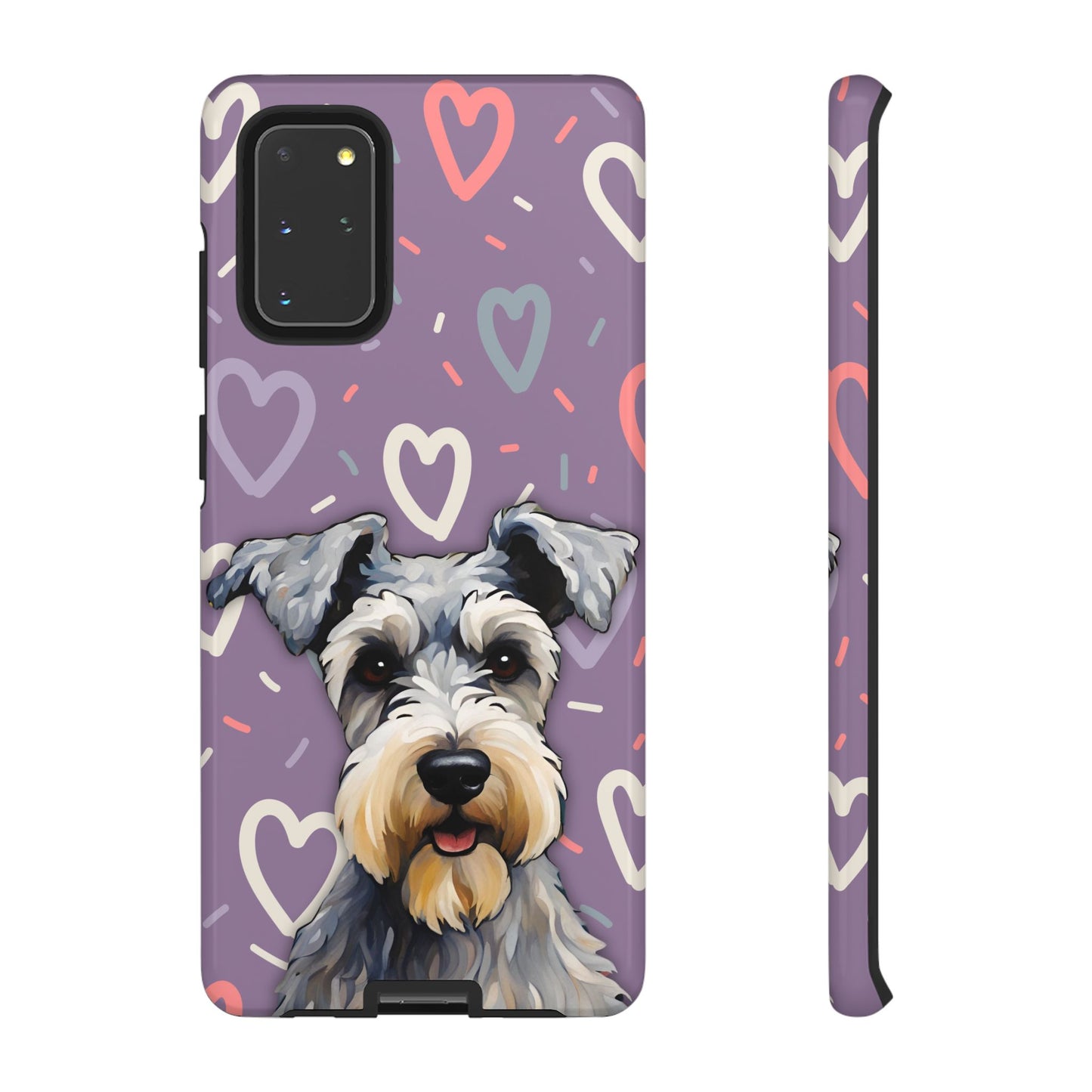 Miniature Schnauzer Love iPhone Samsung Galaxy Google Pixel Glossy Tough Case