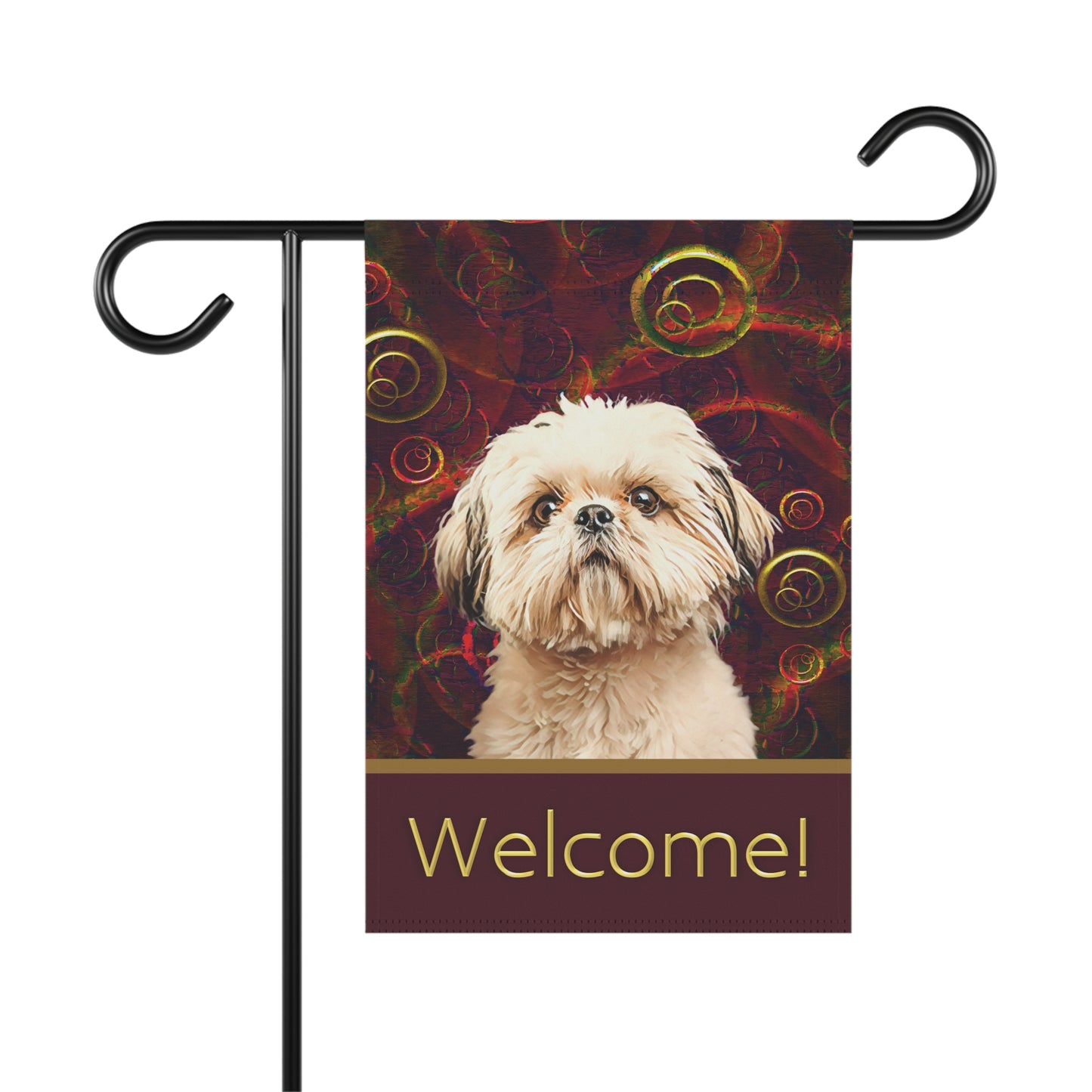 Shih Tzu Welcome 2-Sided Garden & House Flag/Banner