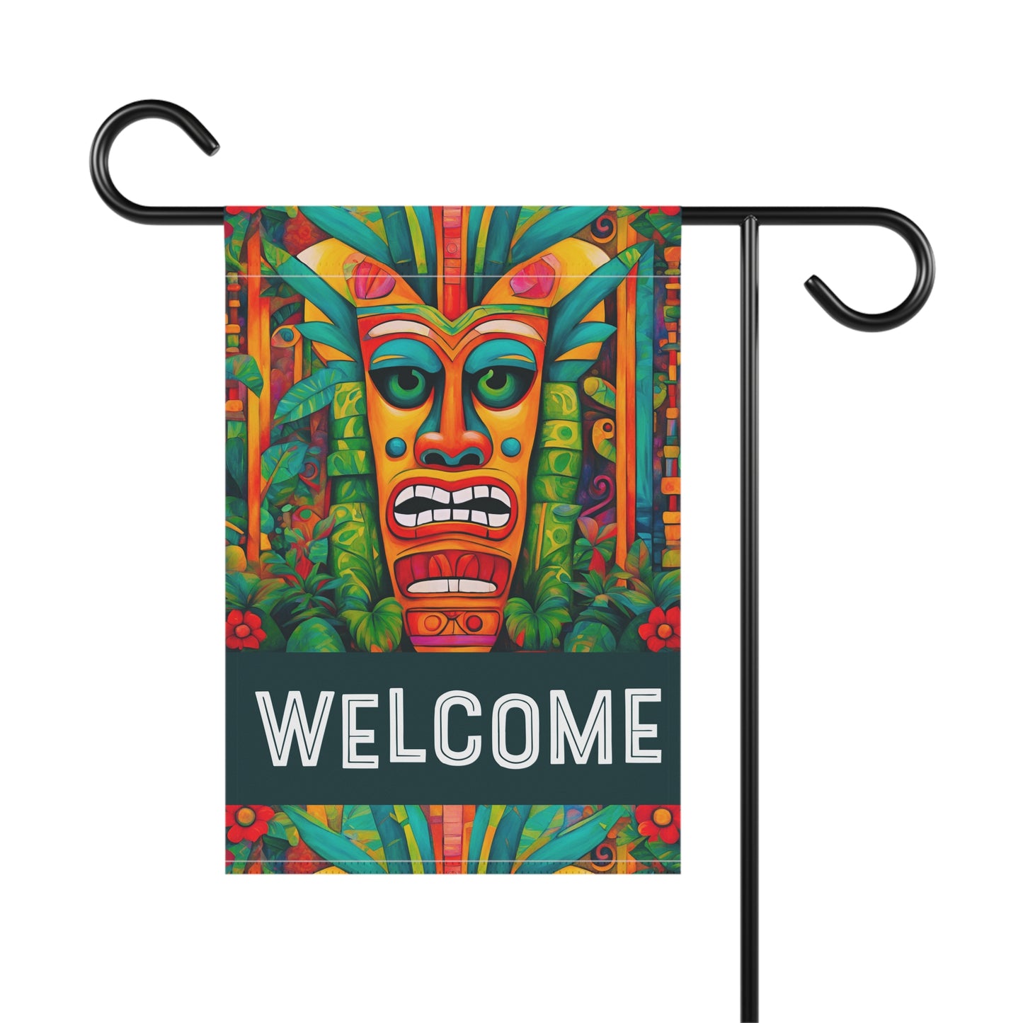 Tiki Joe Welcome 2-Sided Garden & House Flag/Banner