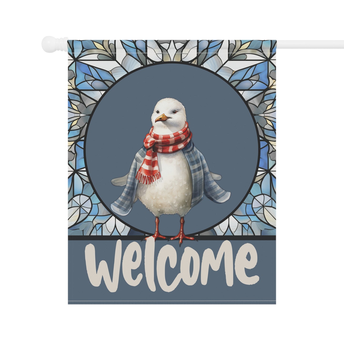 Winter Bird Welcome 2-Sided Garden & House Flag/Banner