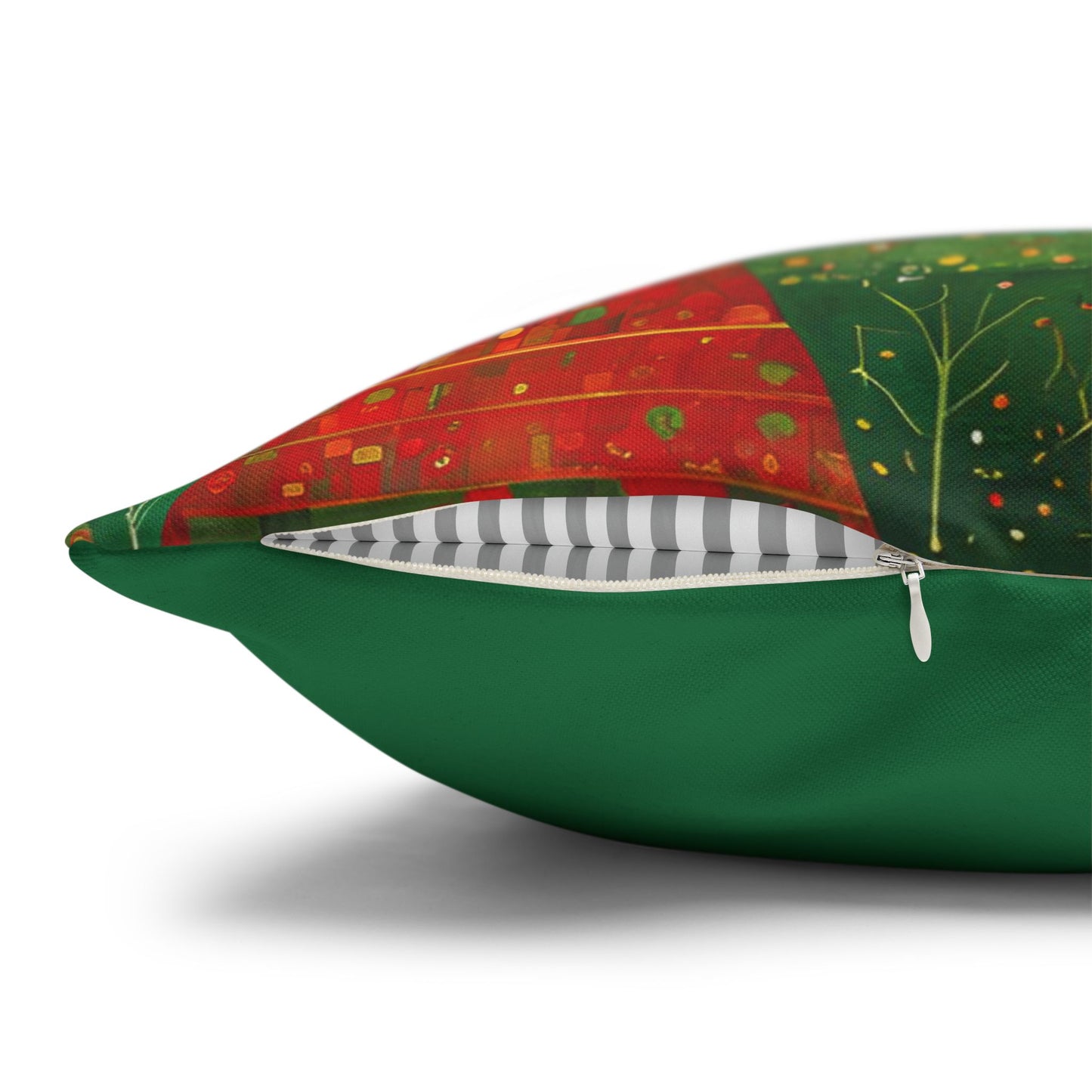 Christmas Tree Forest Square Poly Canvas Pillowcase