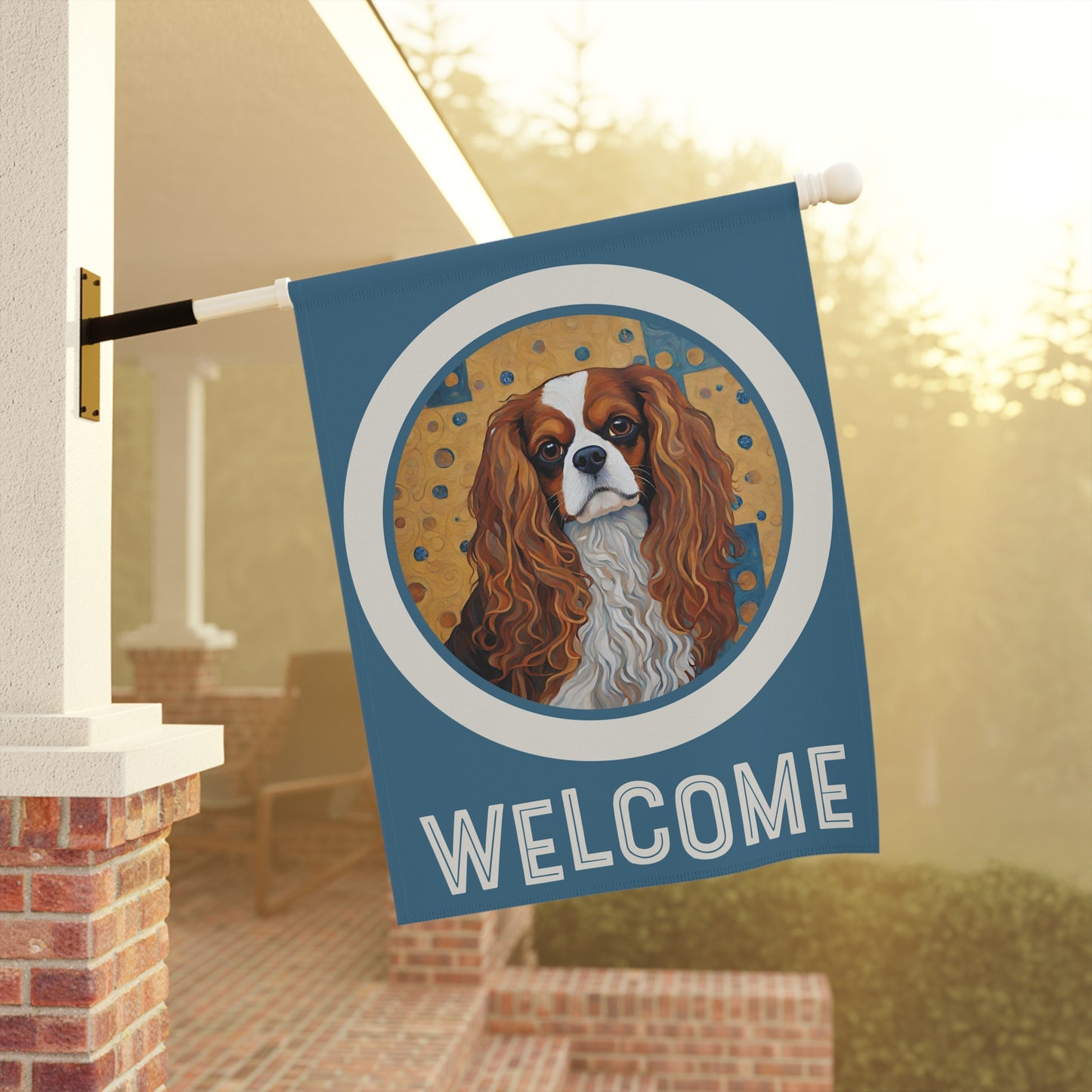 Cavalier King Charles Welcome 2-SidedGarden & House Flag/Banner