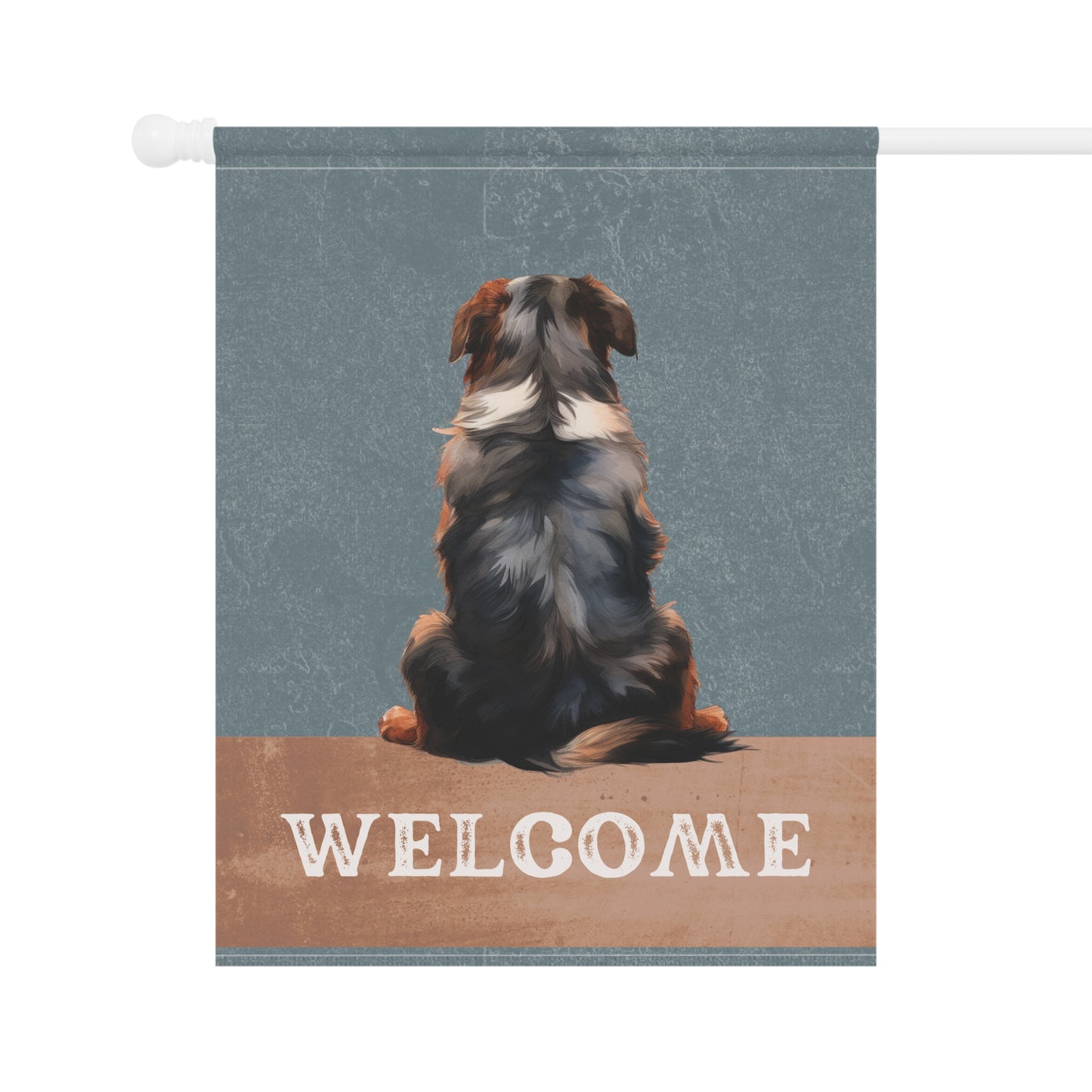 Bernese Mountain Dog Welcome 2-Sided Garden & House Flag/Banner